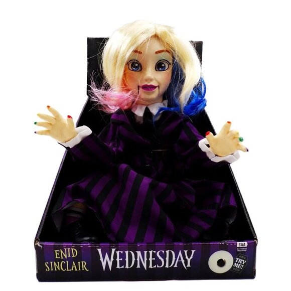 NIB Enid Sinclair Wednesday Addams Family Sound & Motion Sensor Talking Doll - Picture 1 of 7